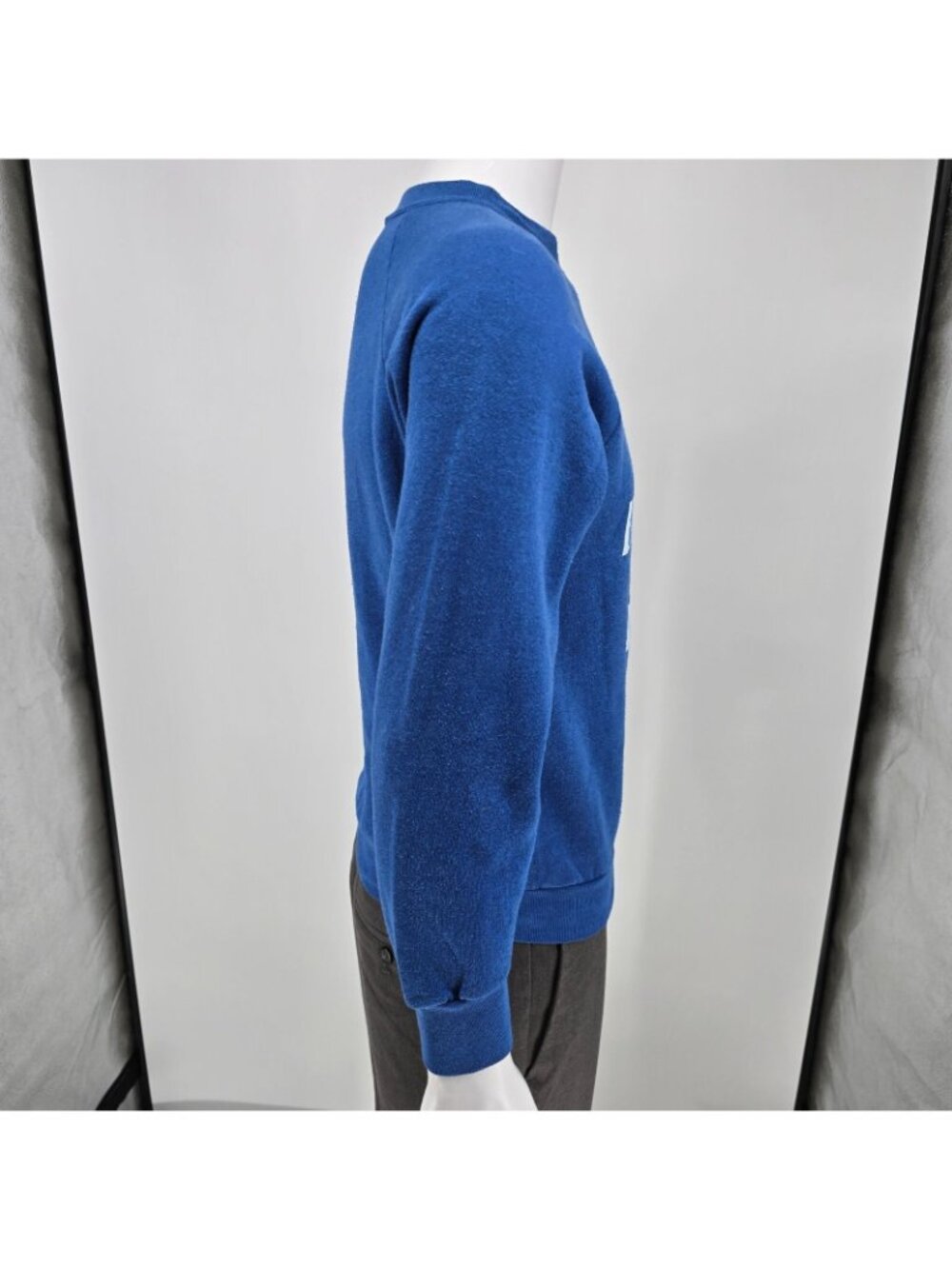 Vintage 1980s Brookville (Ohio) Blue Devils Soccer Parent Blue Sweatshirt (M) - Picture 10 of 14